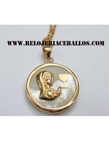 Medalla Virgen Niña con Cáliz ref 138087