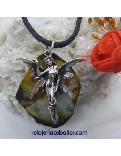 Colgante con Quiastolita y Hada de plata XSQ