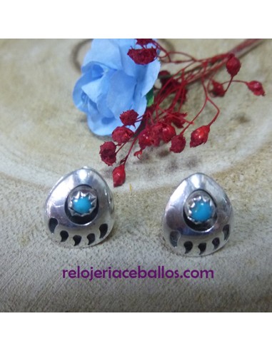 Pendientes garra de oso con turquesa GOT
