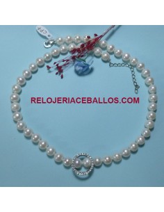 CP7 Collar de perlas cultivadas con pedrería
