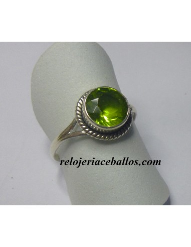 Anillo de plata con peridoto ANC