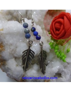 Pendiente Pluma de Plata...
