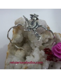 Brazalete mitológico con Bruja en plata BBP