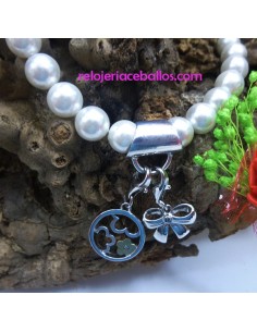 Collar de Perla cultivada con Charm y diamantes CCD