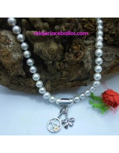 Collar de Perla cultivada con Charm y diamantes CCD 2