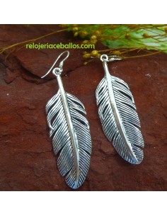 Plumas Pendiente de plata 320-1221
