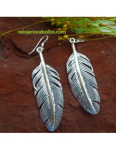 Plumas Pendiente de plata 320-1221