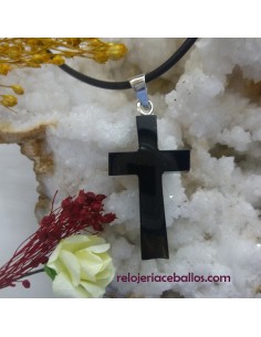 Cruz de Azabache clásica y pulida CXL