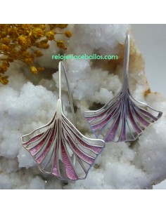 Pendientes Biloba Burdeos...