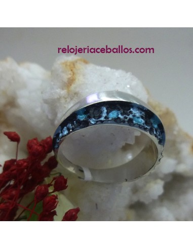 Sortija volcán pigmento azul de Orfega 0113346