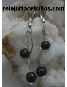 Pendientes con Azabache y Plata  283