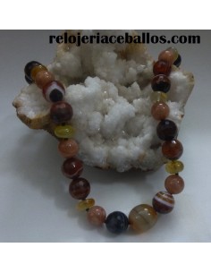 Collar de piedra natural de Ágatas y Piedra Sol CAC 2
