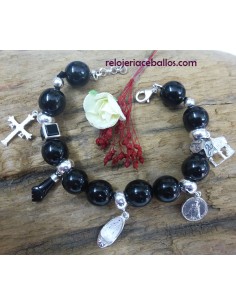 Pulsera Asturiana de Azabache y plata PAST