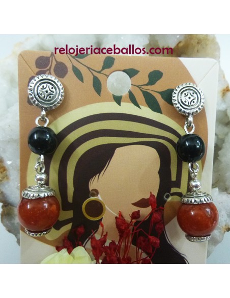 Pendiente de Azabache y Plata  CLARE