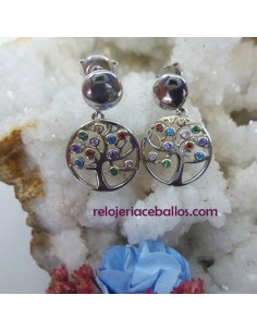 Pendientes con Árbol de la Vida de pedrería PPAV