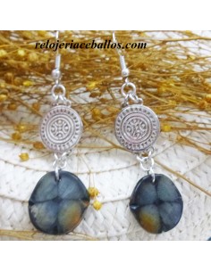Pendientes celtas con Quiastolita y Estela QYE