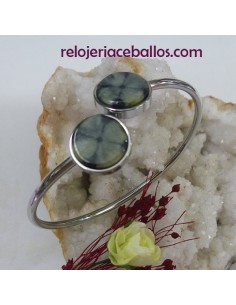 Brazalete de acero con Quiastolitas 2BRQ