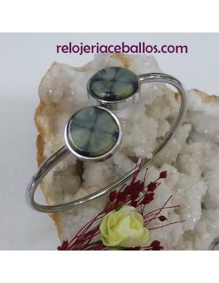 Brazalete de acero con Quiastolitas 2BRQ