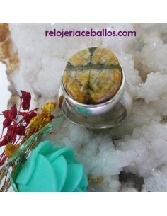 Anillo de plata con Piedra Celta ocre APO