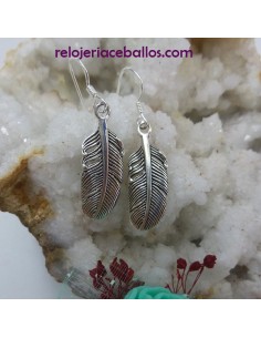 Pendientes de gancho con plumas 320-1219