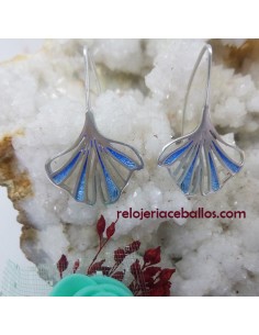 Pendientes Biloba pigmento azul de Orfega 112334GM