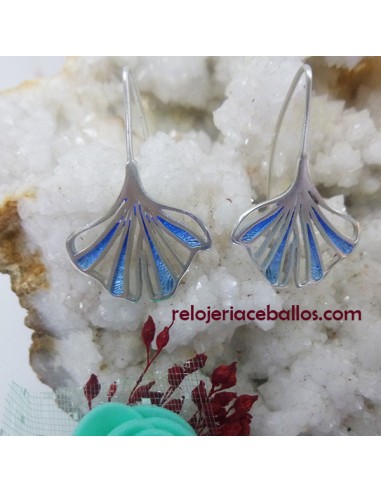 Pendientes Biloba pigmento azul de Orfega 112334GM