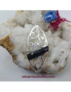 Colgante con Orfebrería moderna y Azabache F02201