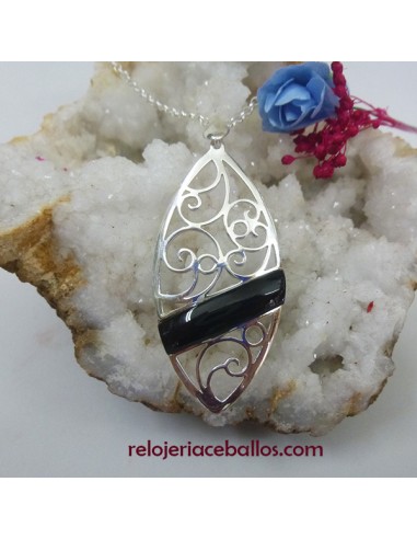 Colgante con Orfebrería moderna y Azabache F02201