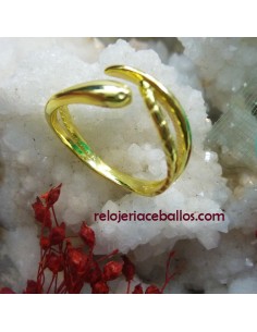 Sortija ajustable de plata con Serpiente 340-338