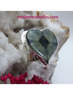 Sortija ajustable con Corazones y Quiastolita RAQ