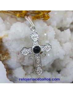 Cruz de Asturias repujada con Azabache S32A
