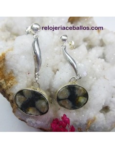 Quiastolita de Boal en Pendientes de plata PQC