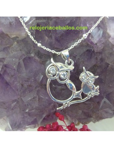 Colgante con Buhitos de plata