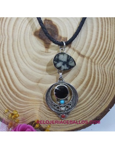 Colgante combinado artesano de orfebrería