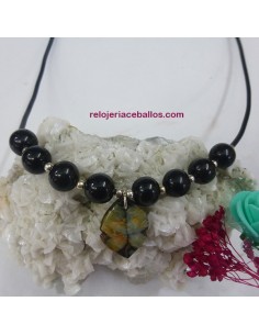 Gargantilla Artesana con Azabache y Quiastolita CBC