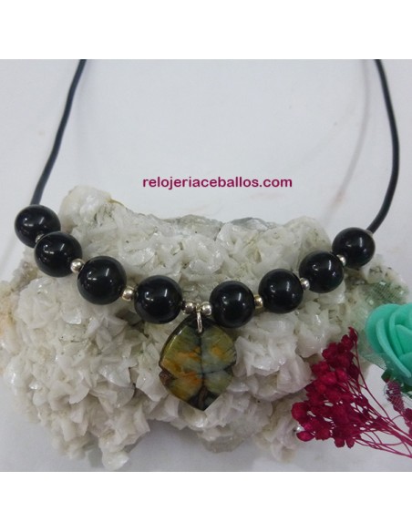 Gargantilla Artesana con Azabache y Quiastolita CBC