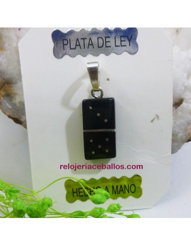 Colgante Ficha de Domino en Azabache