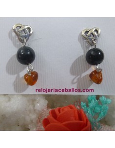 Nudo celta con Azabache y Ámbar