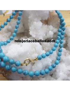 Collar con Turquesa y oro 7032