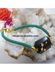 Pulsera de cordón y carbón...