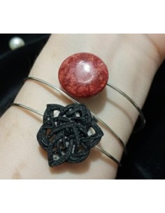 Pulsera Flor de Loto y Carbón