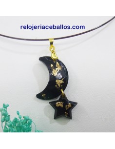 Colgante con estrella y luna