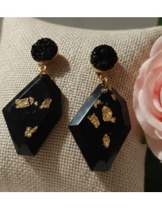Aretes con carbón redefinido facetados ABP1