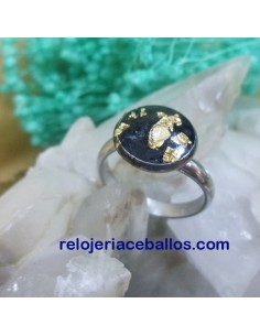 Anillo artesano de carbón...