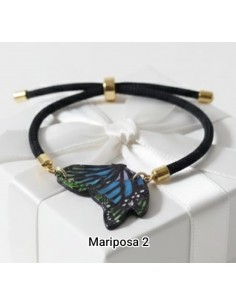 Pulsera con Mariposa de Carbón 2