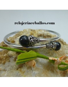 Brazalete de plata con Azabache 660-0061