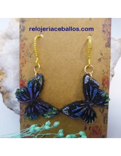 Pendientes con Mariposas policromadas