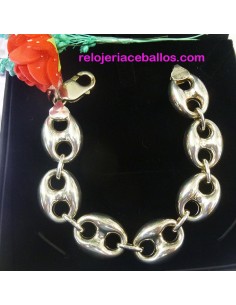 Pulsera de calabrote en plata de ley