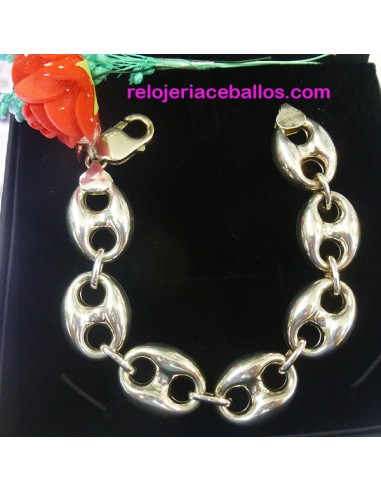 Pulsera de calabrote en plata de ley