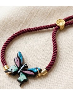Pulsera con Mariposa de Carbón